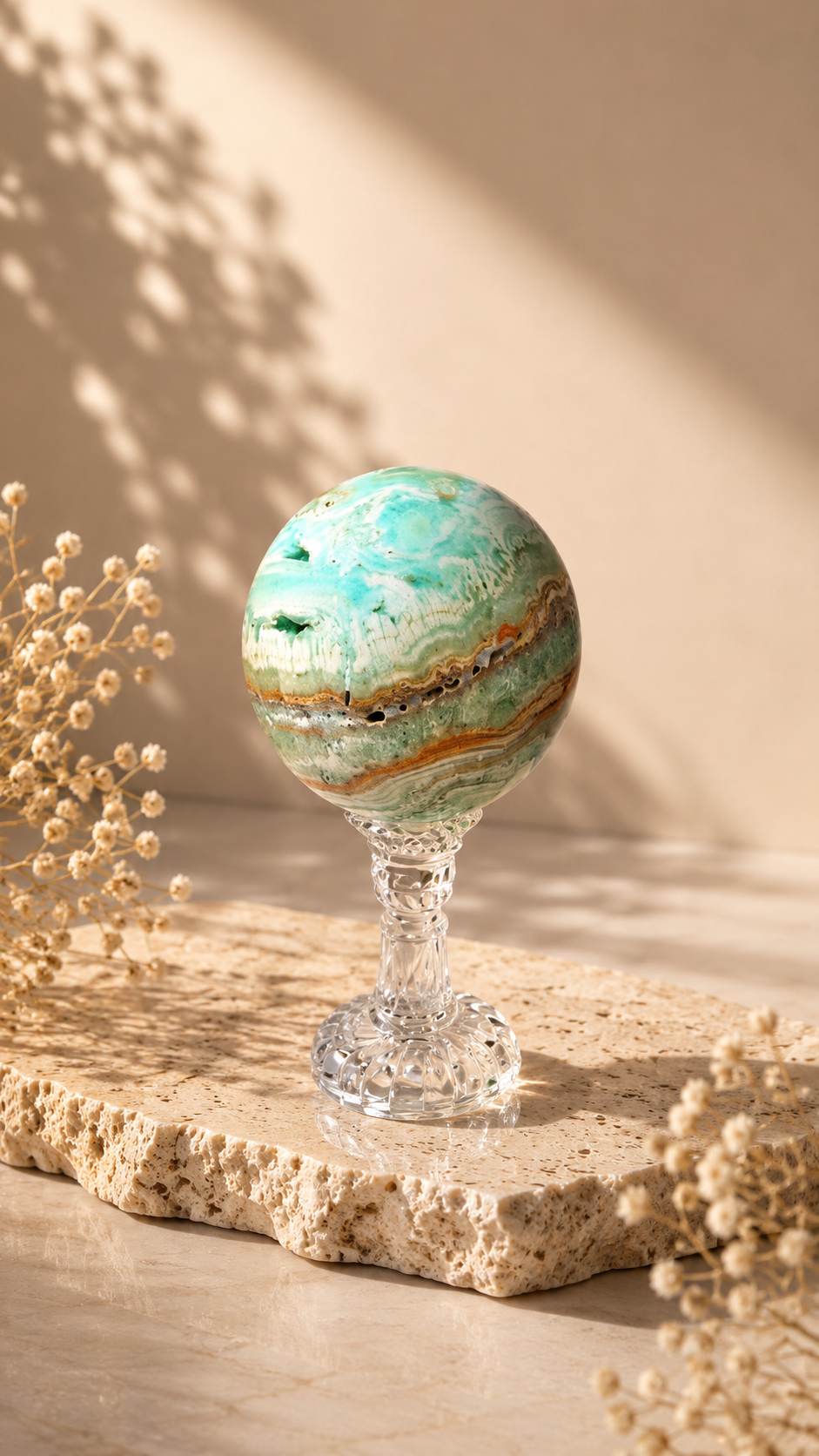 Hemimorphite Sphere - B