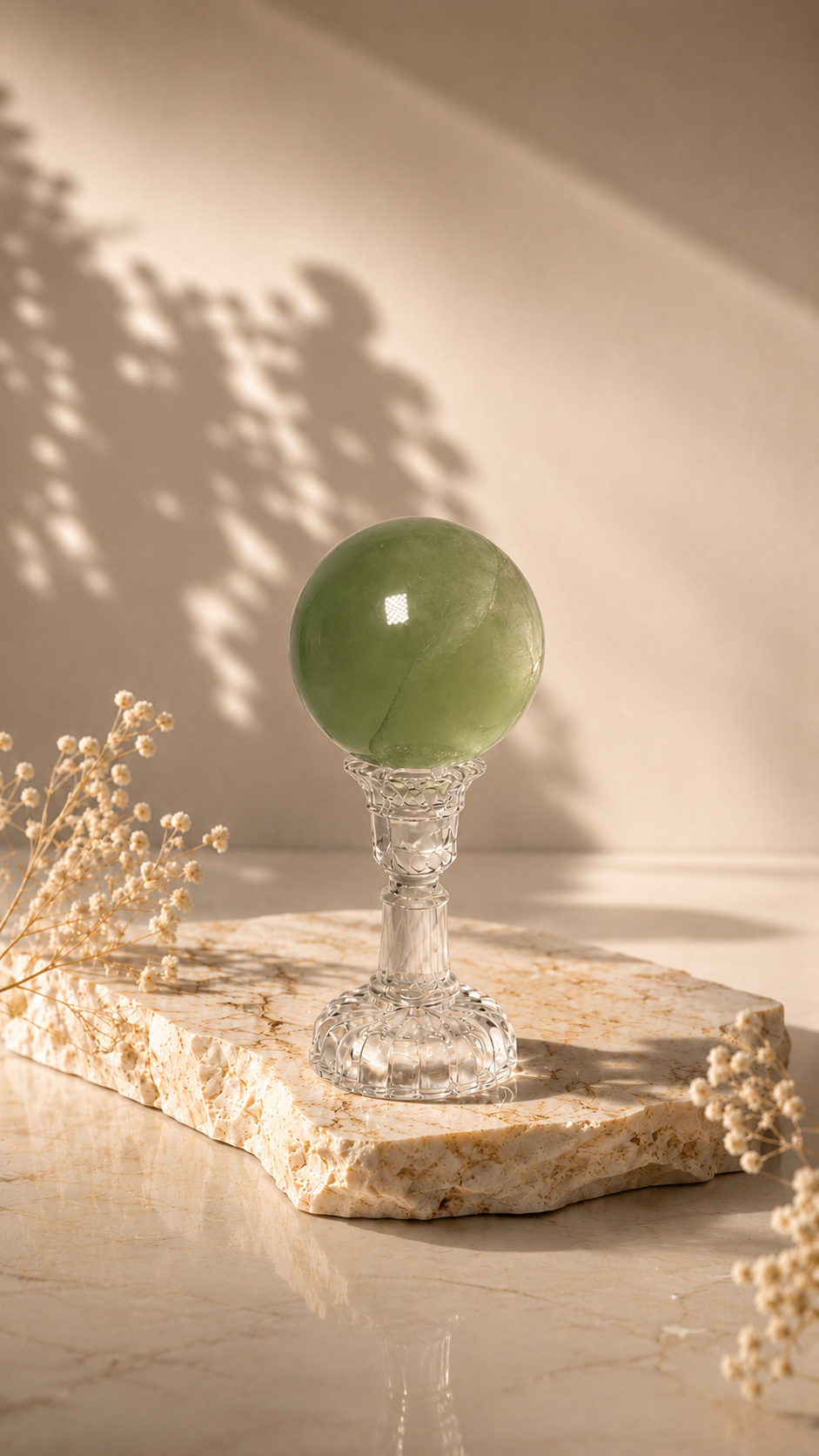 Green Fluorite Sphere - A