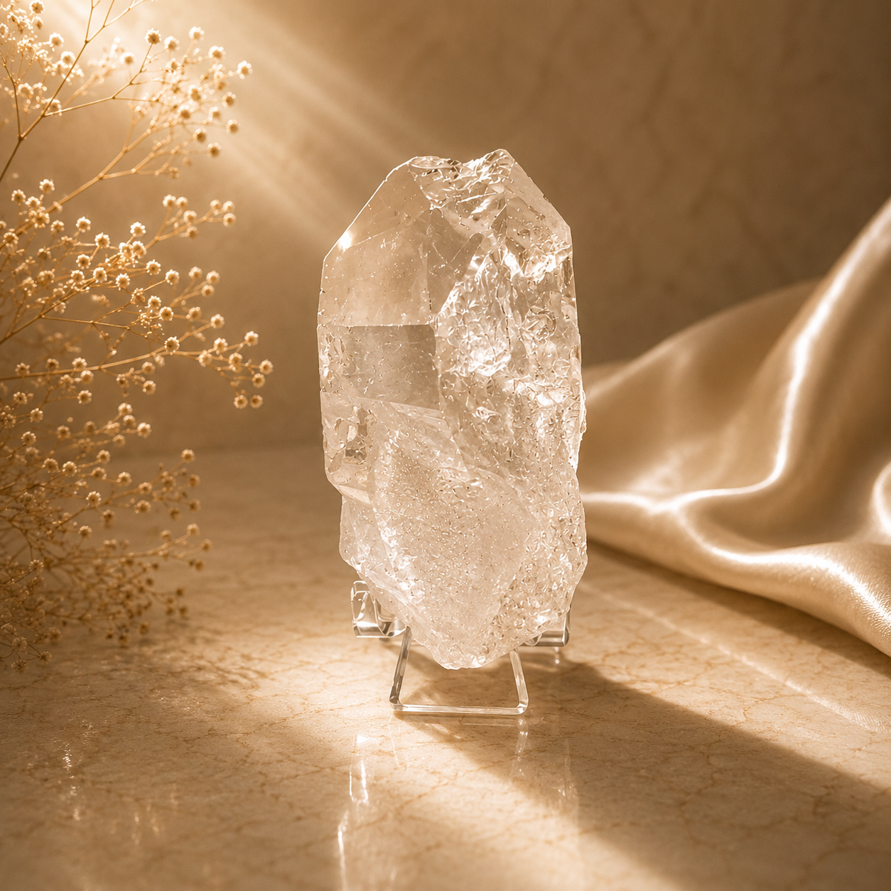 “Obelisk” — Hand-Mined Arkansas Quartz Point | 4.4 oz