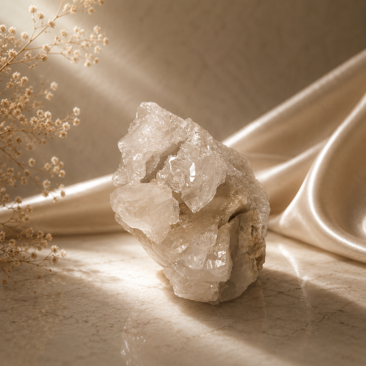“The Prophet’s Stone”— Hand-Mined Arkansas Quartz Cluster | 12.7 oz