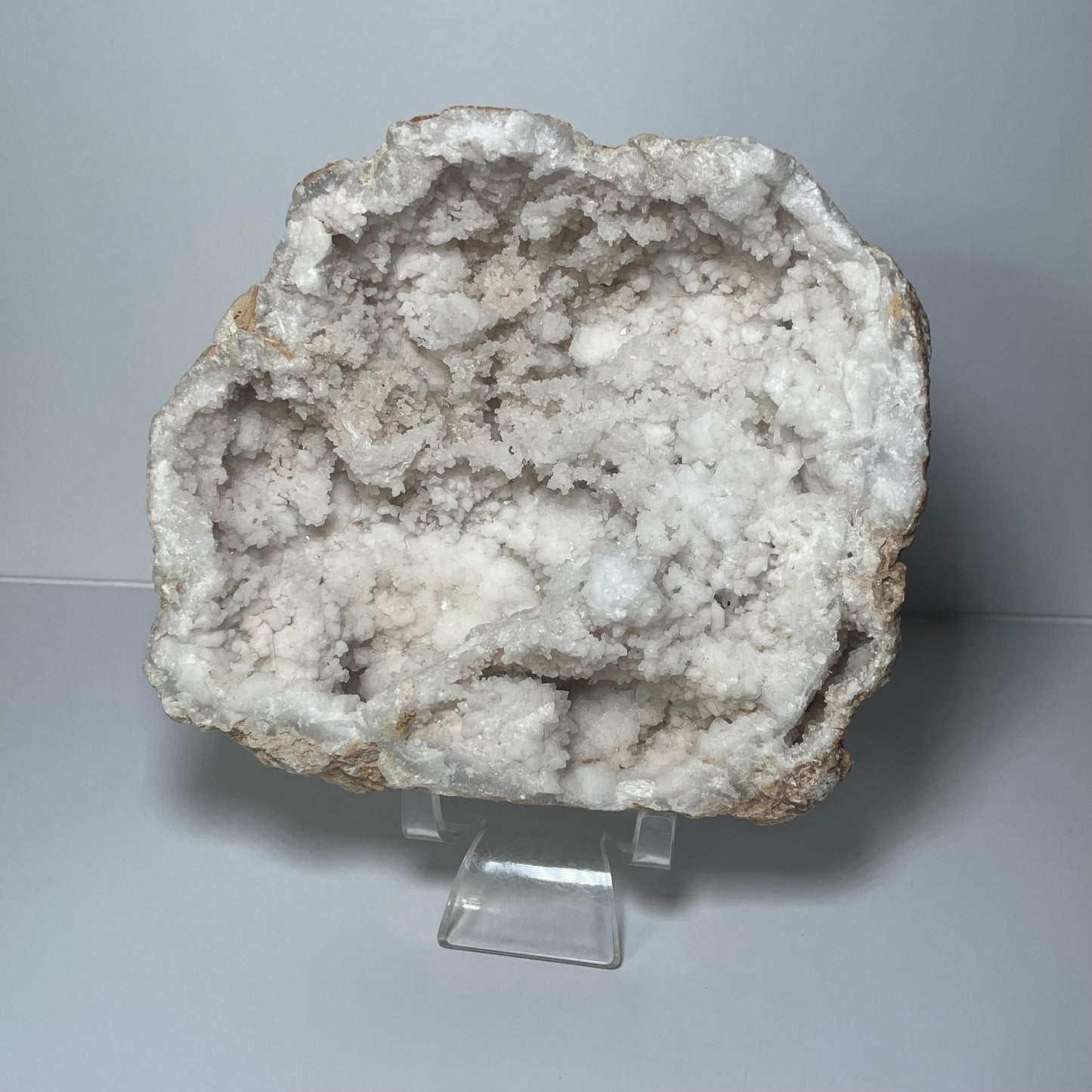Snowy Quartz Geode - Large