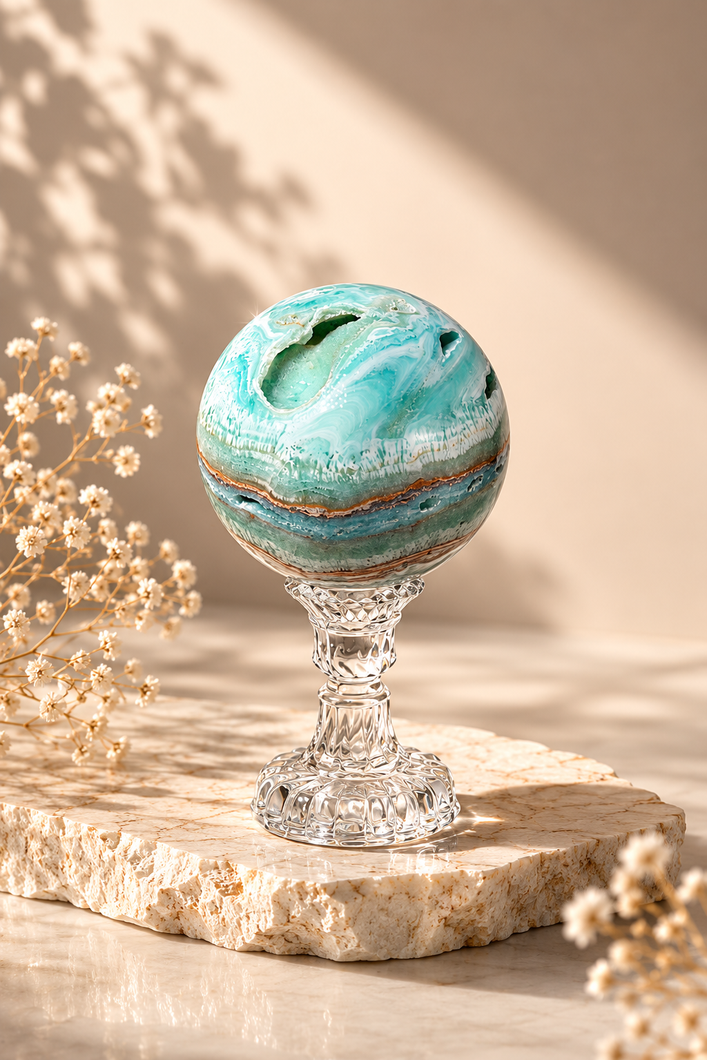 Hemimorphite Sphere - B
