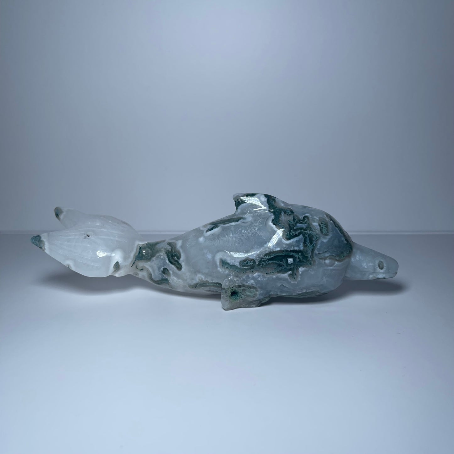 Moss Agate Dolphin