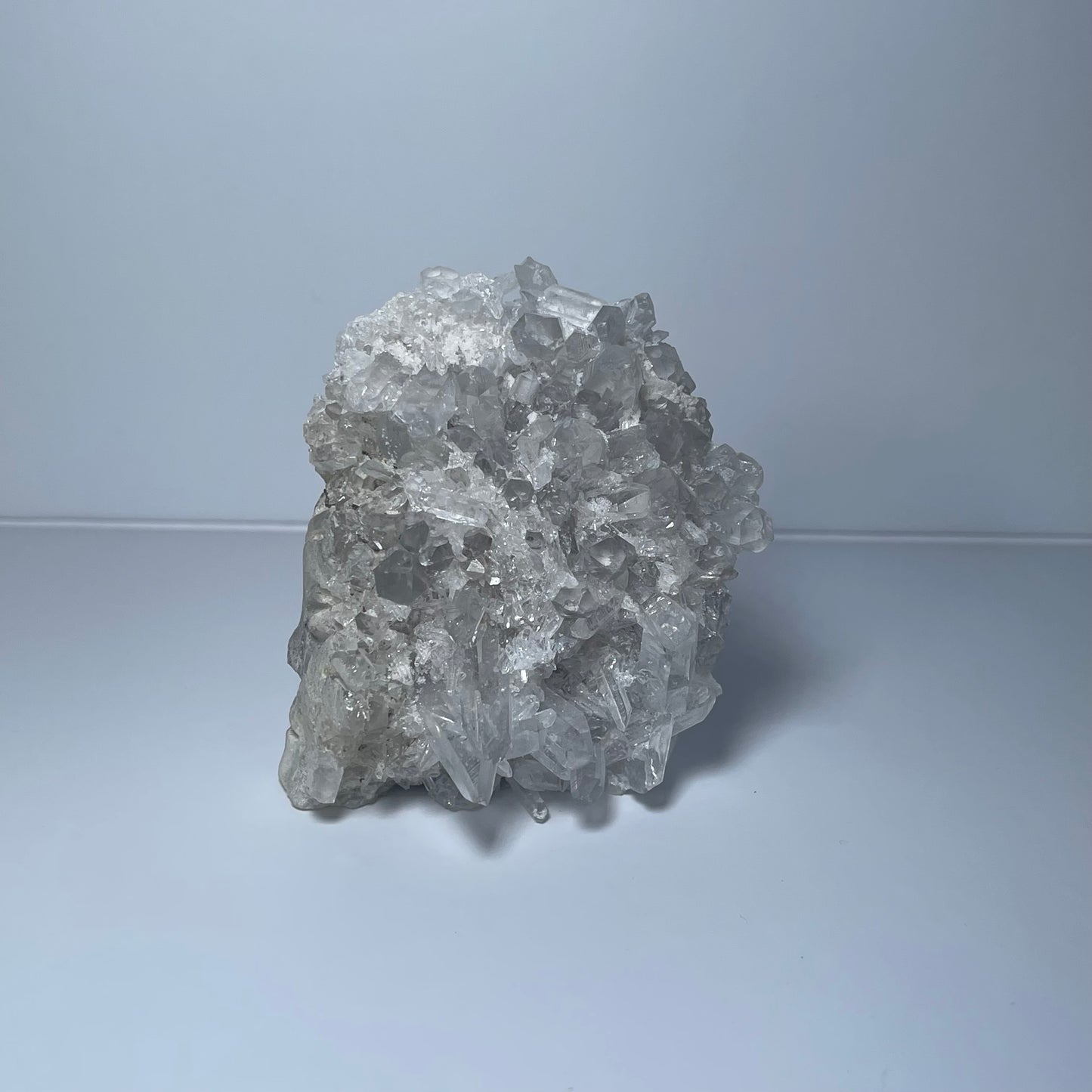 Raw Clear Quartz with Face Carving