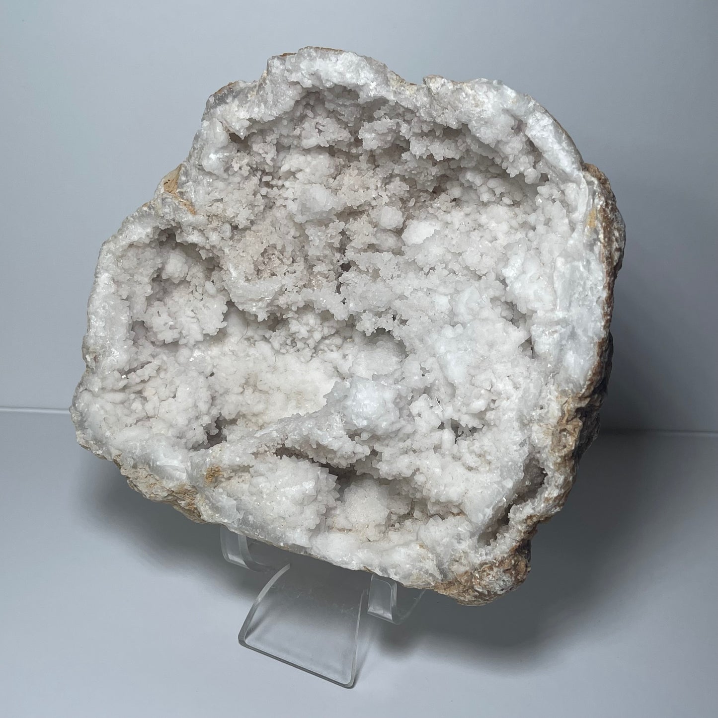 Snowy Quartz Geode - Large