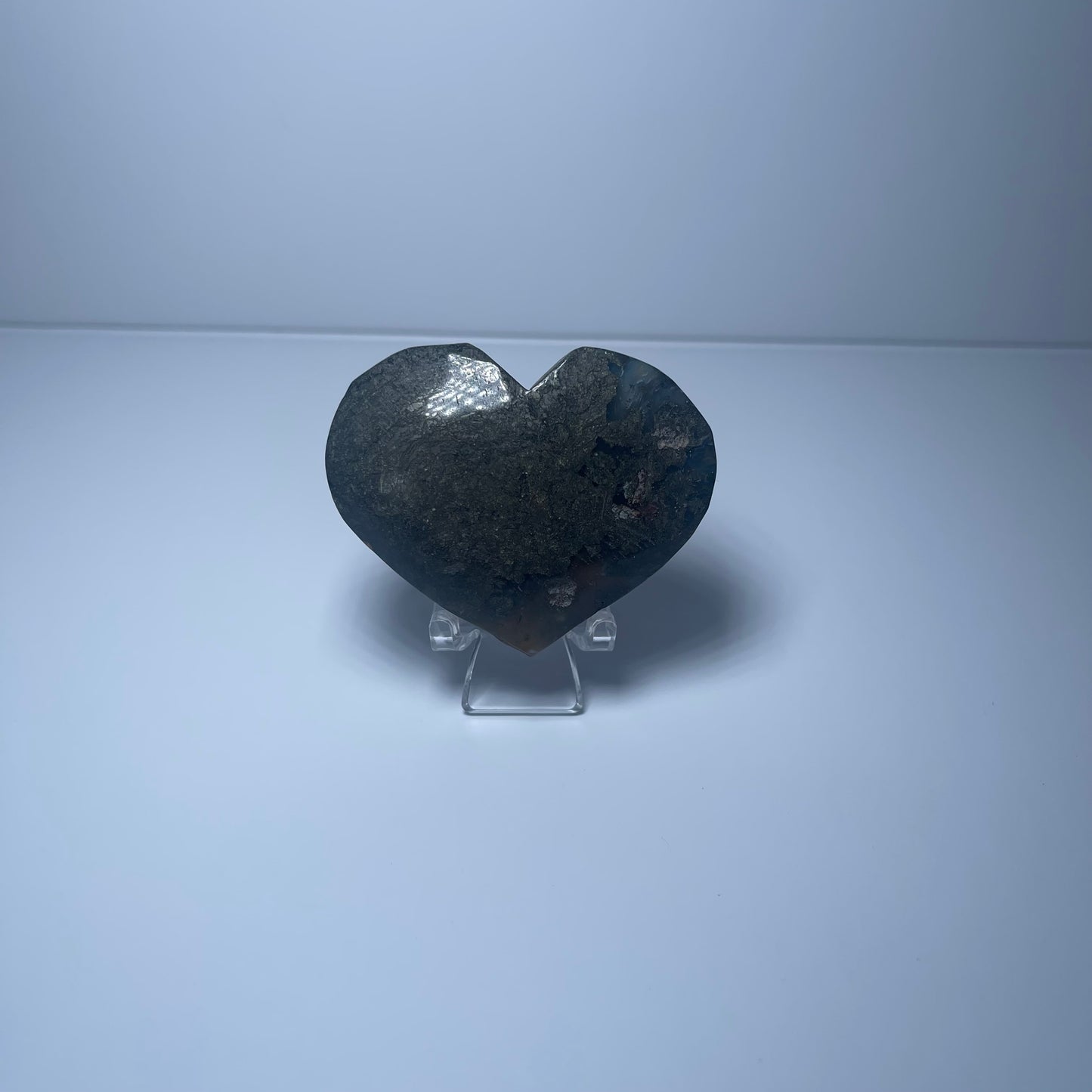 Pyrite & Agate Heart