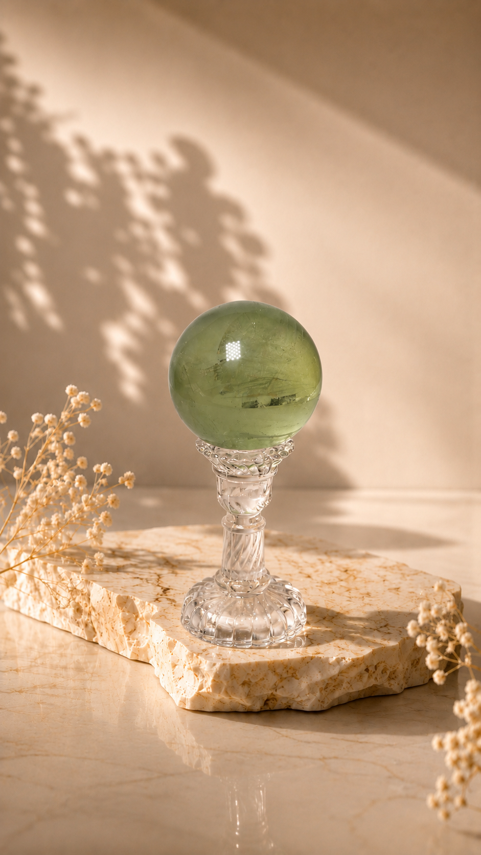 Green Fluorite Sphere - B