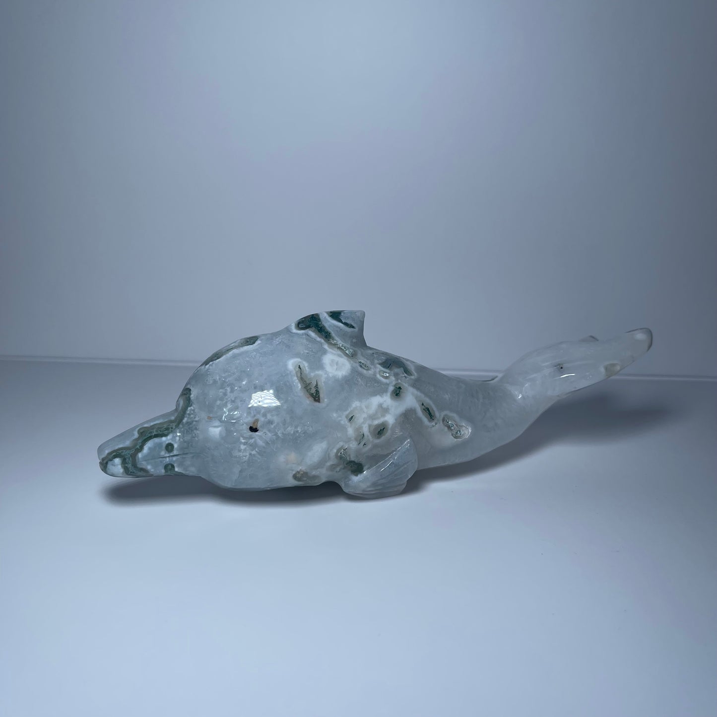 Moss Agate Dolphin