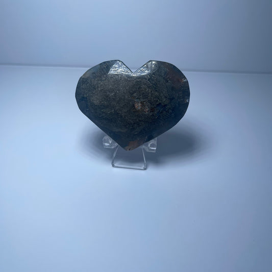 Pyrite & Agate Heart