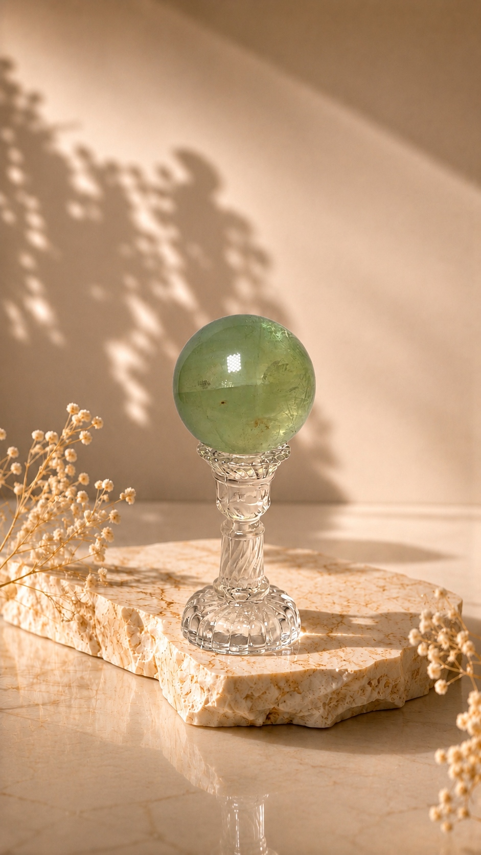 Green Fluorite Sphere - B