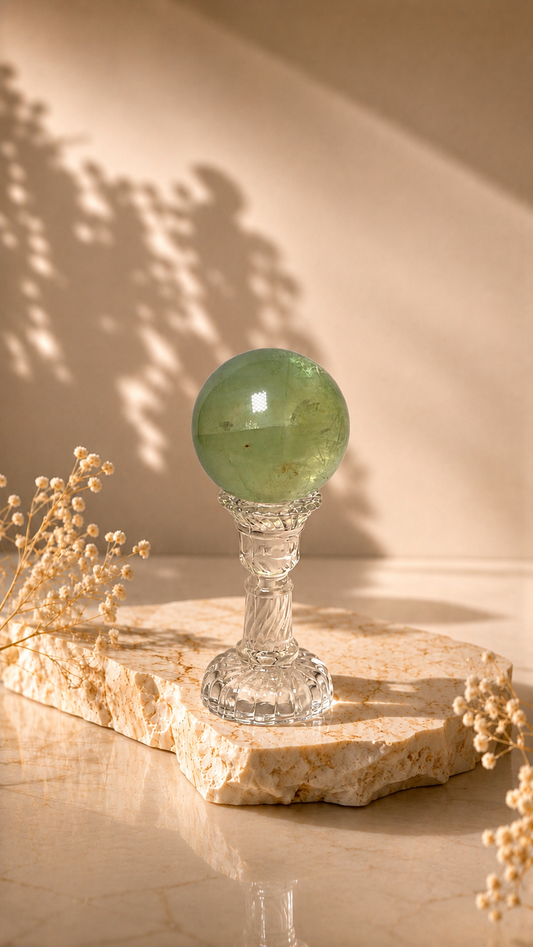 Green Fluorite Sphere - B