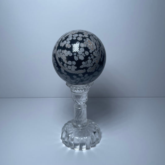 Snowflake Obsidian Sphere