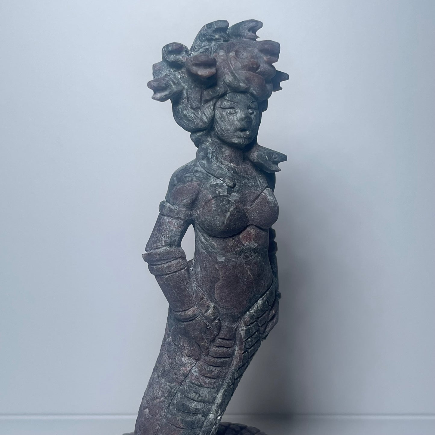 Garnet Medusa Carving