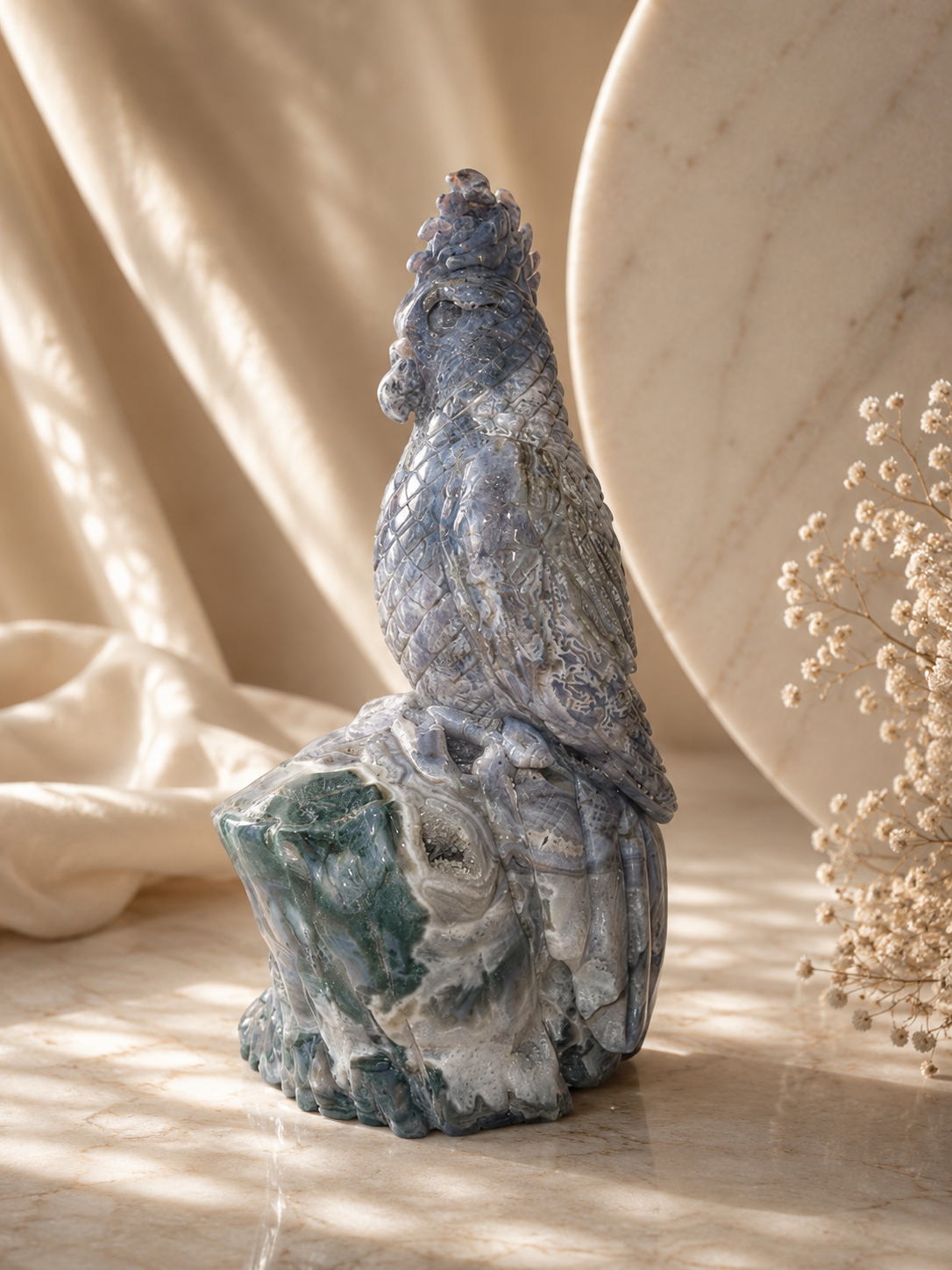 Moss Agate Parrot - 4.5 lbs