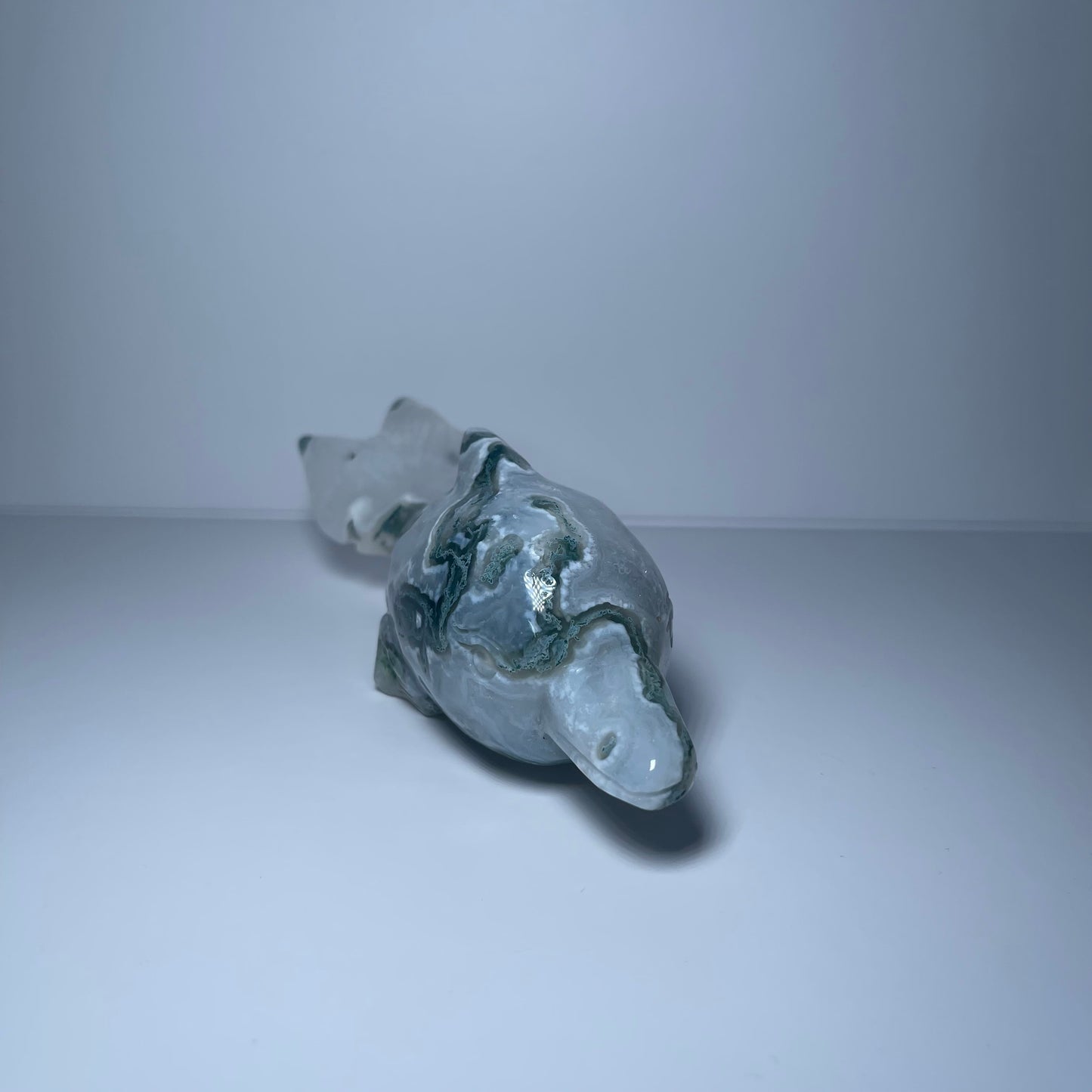 Moss Agate Dolphin