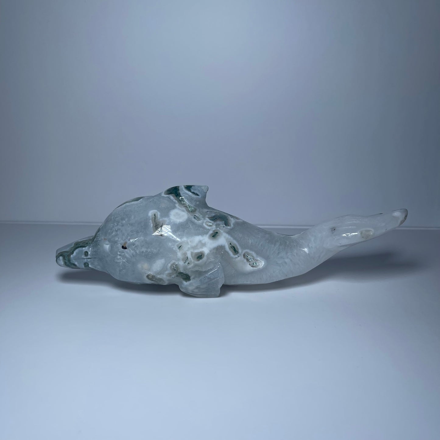 Moss Agate Dolphin