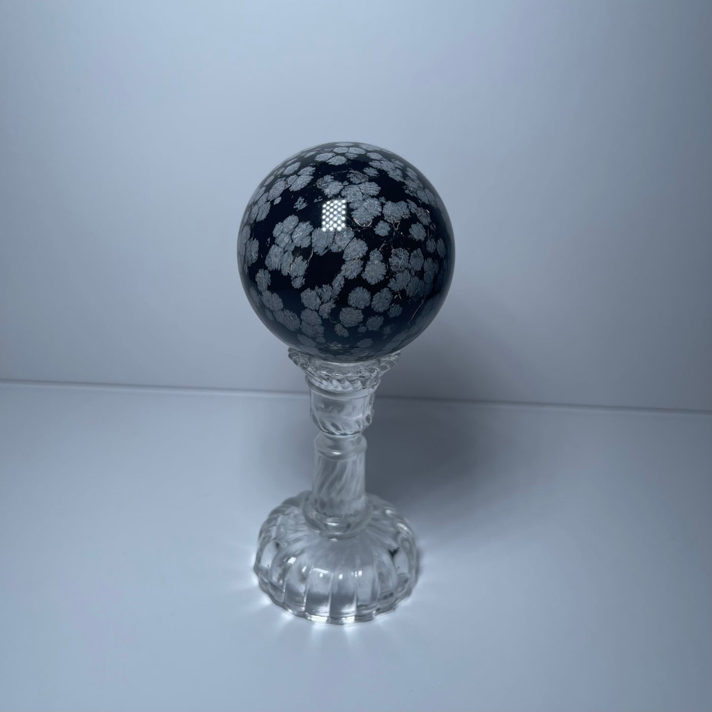 Snowflake Obsidian Sphere
