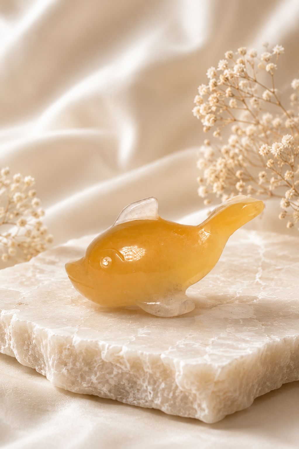 Yellow Fluorite Dolphin
