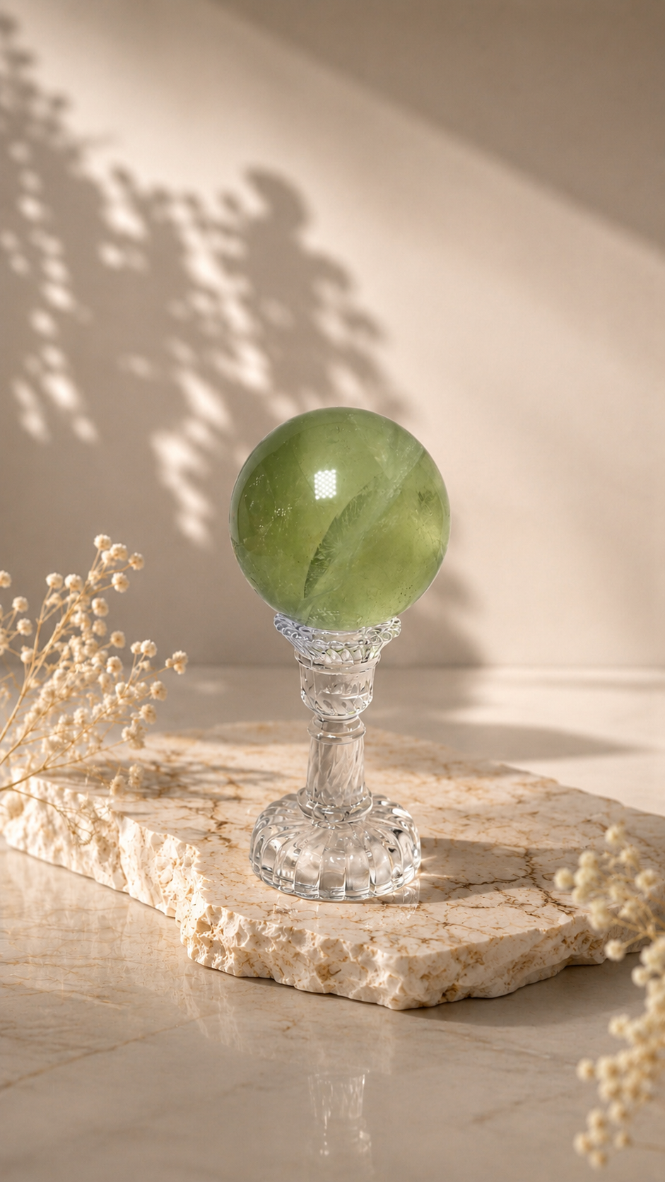 Green Fluorite Sphere - A