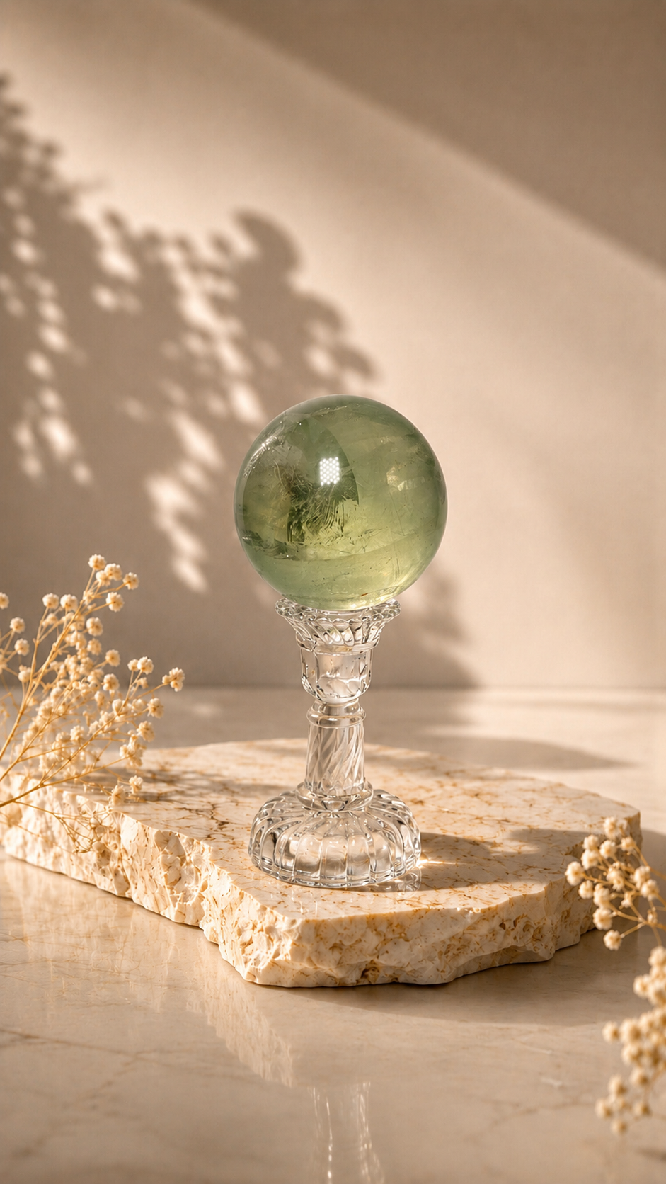 Green Fluorite Sphere - B