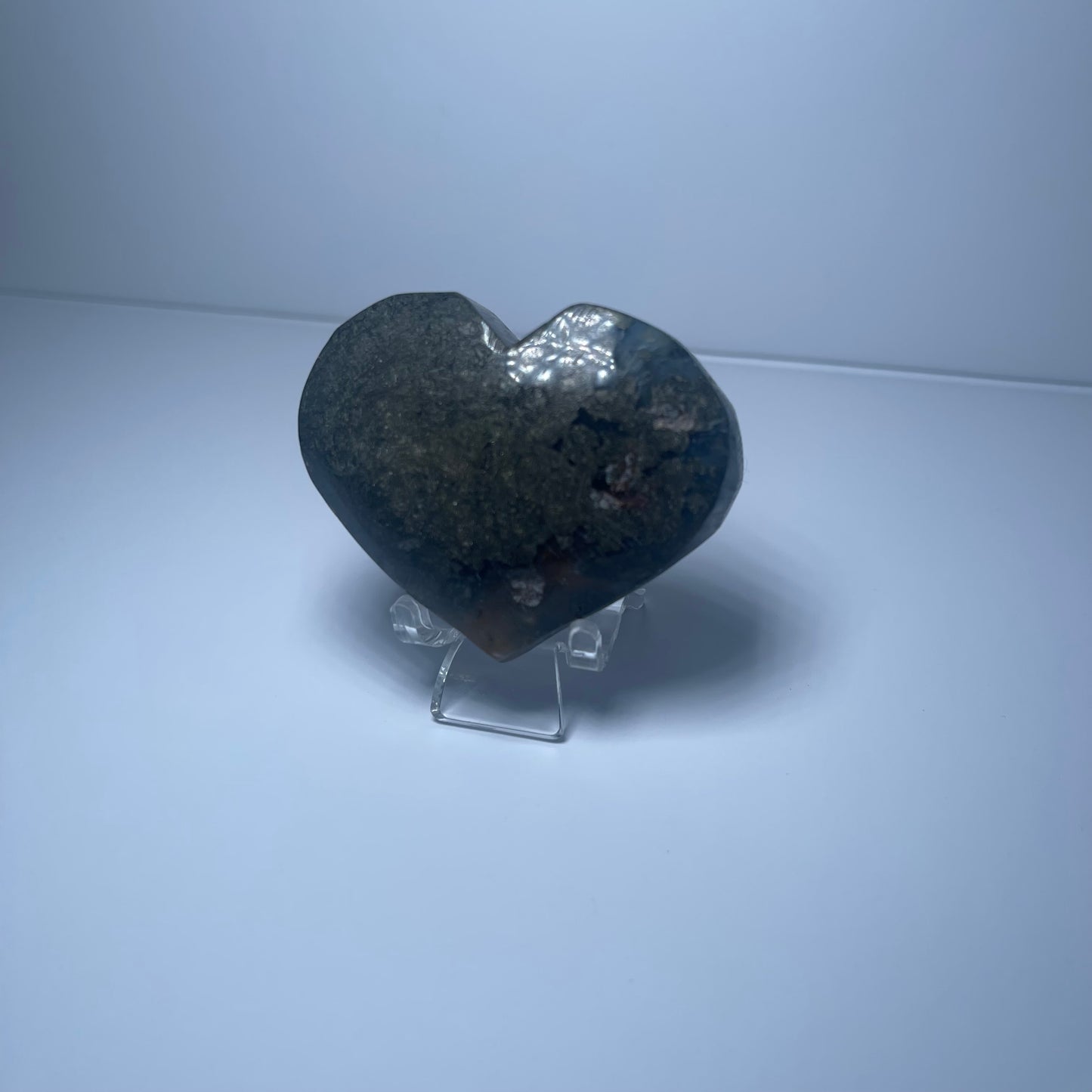 Pyrite & Agate Heart