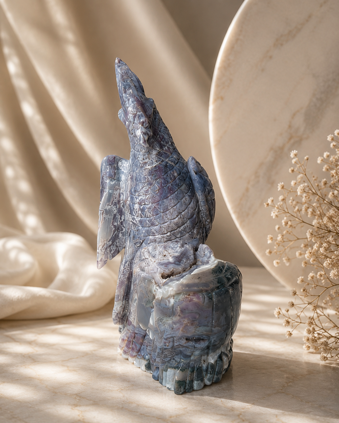 Moss Agate Parrot - 4.5 lbs