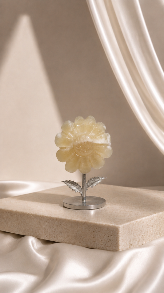 Honey Calcite Flower