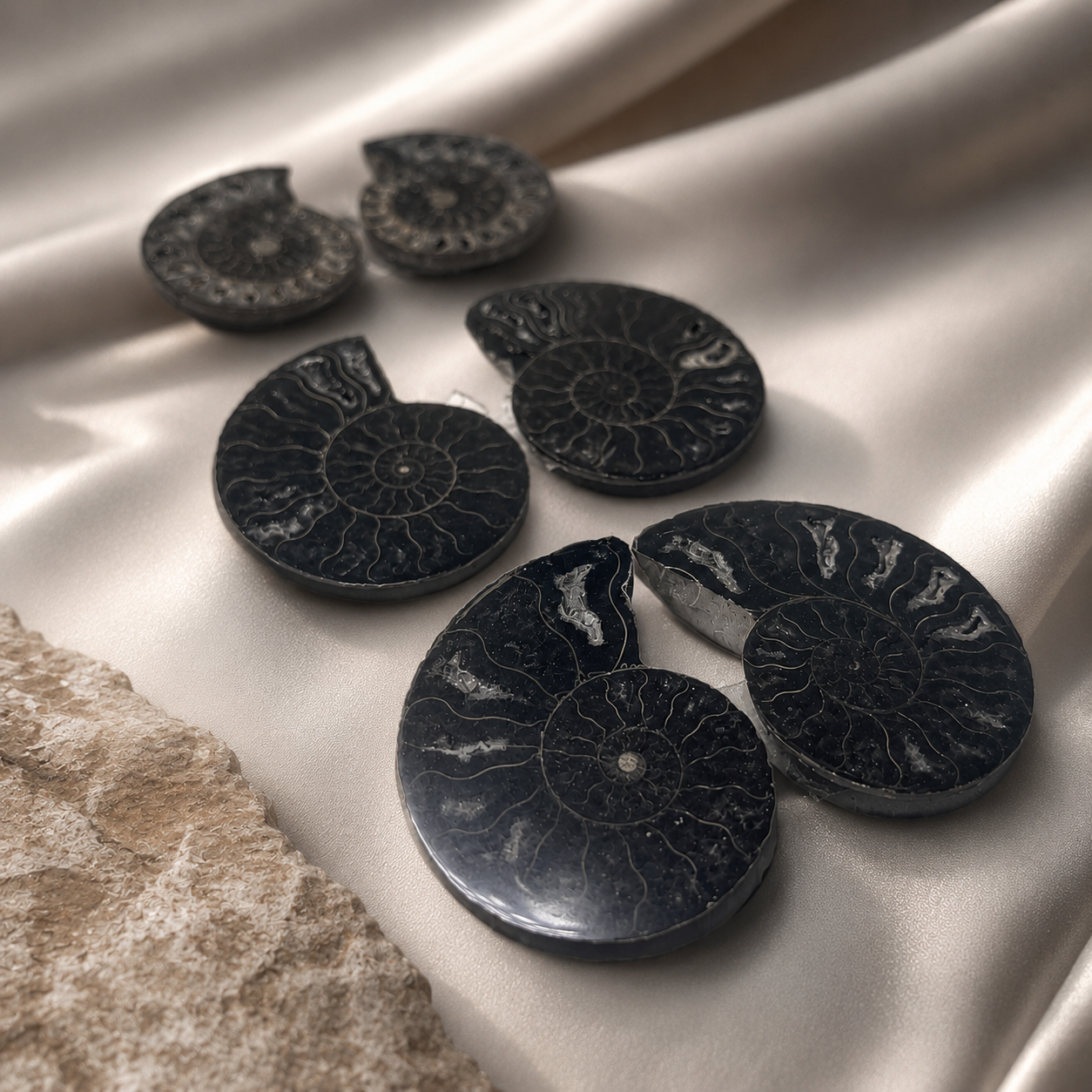 Ammonite Fossils - Set of 2