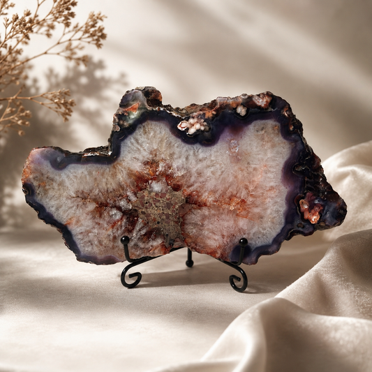 Blue Flower Agate Slab - A