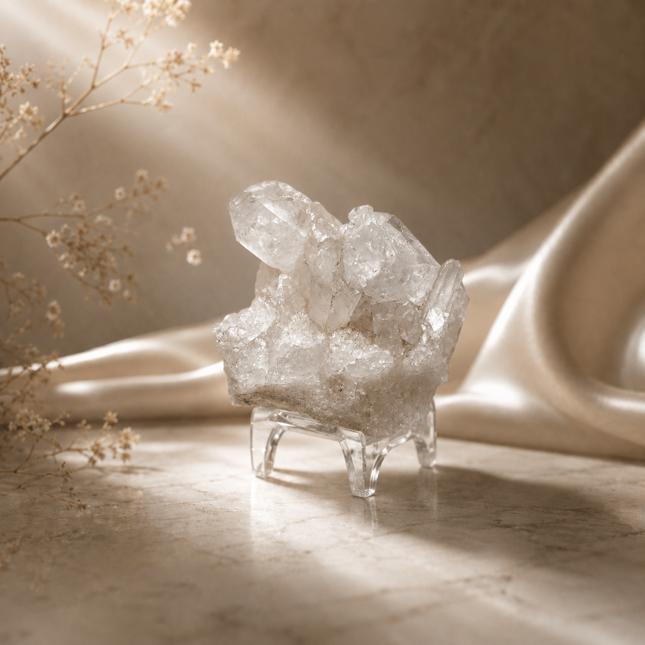 “Yod” — Hand-Mined Arkansas Quartz Cluster | 3.6 oz