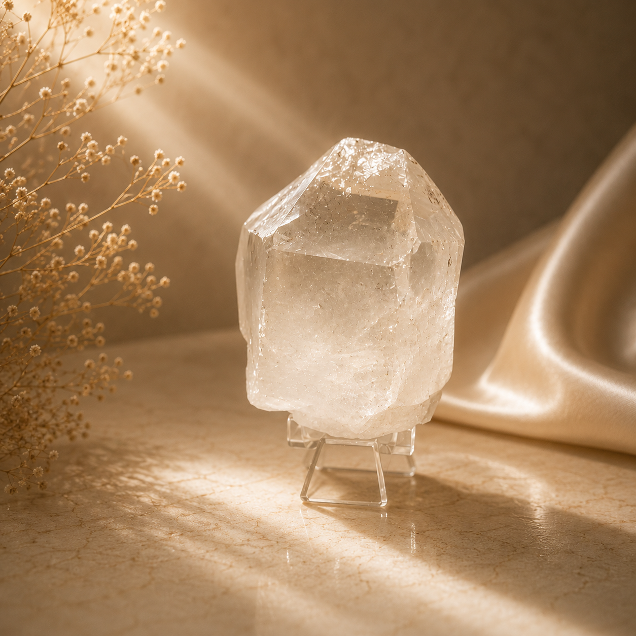 “Pillar” — Hand-Mined Arkansas Quartz Point | 7 oz