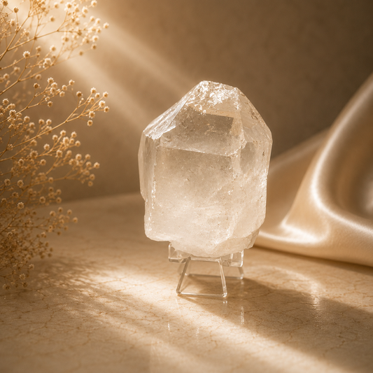 “Pillar” — Hand-Mined Arkansas Quartz Point | 7 oz