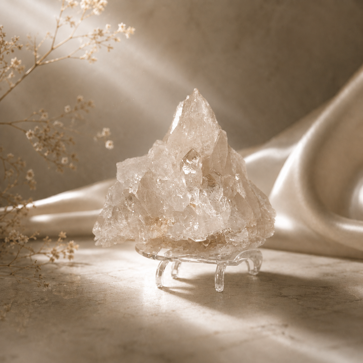 “Summit” — Hand-Mined Arkansas Quartz Cluster | 6 oz