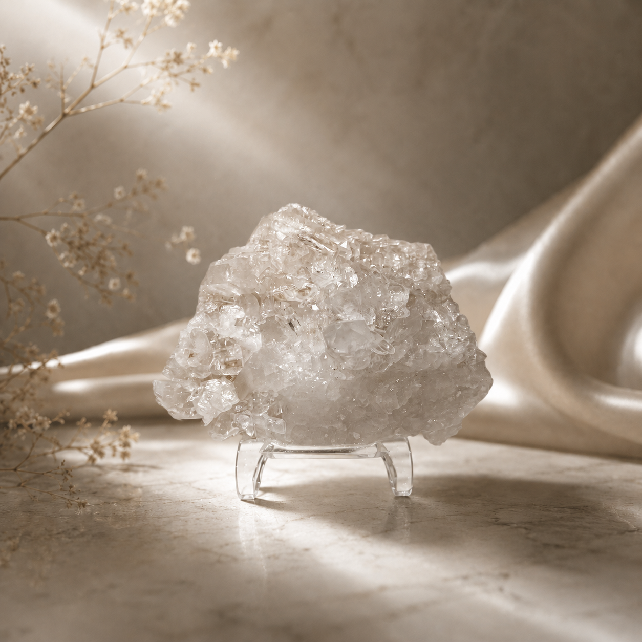 “Sentinel” — Hand-Mined Arkansas Quartz Cluster | 15.5 oz