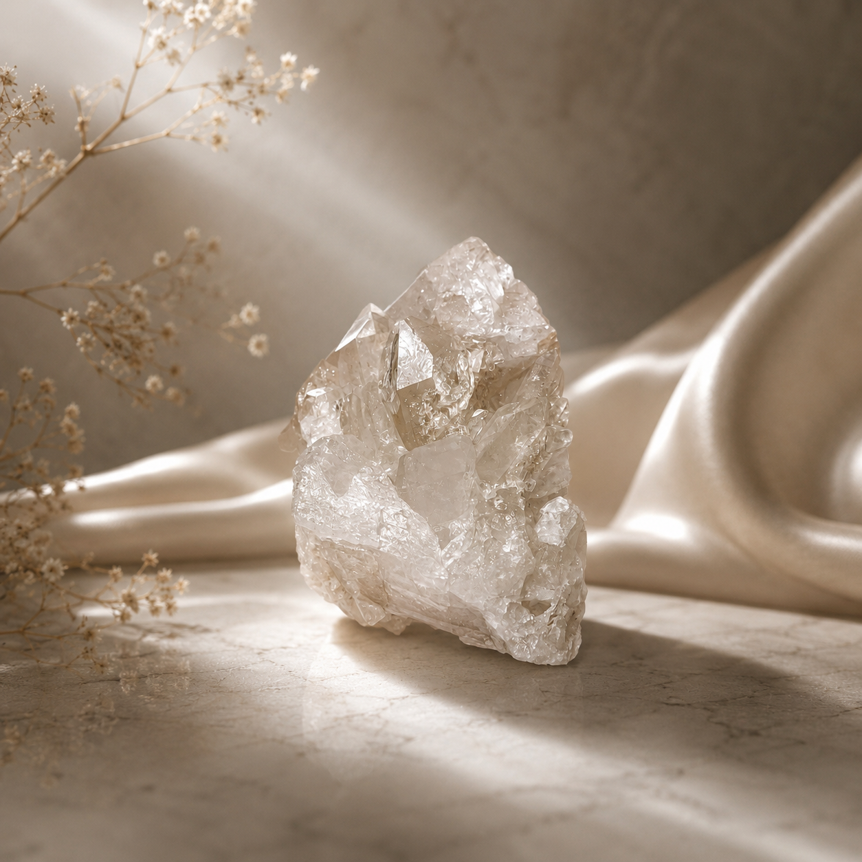 “Beacon” — Hand-Mined Arkansas Quartz Cluster | 12 oz
