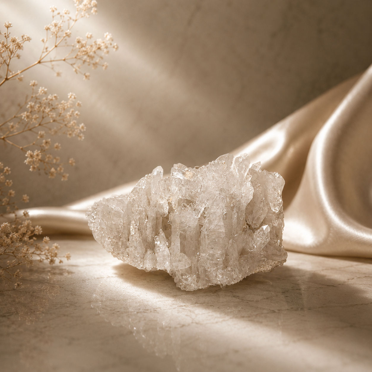 “Cathedral” — Hand-Mined Arkansas Quartz Cluster | 7 oz