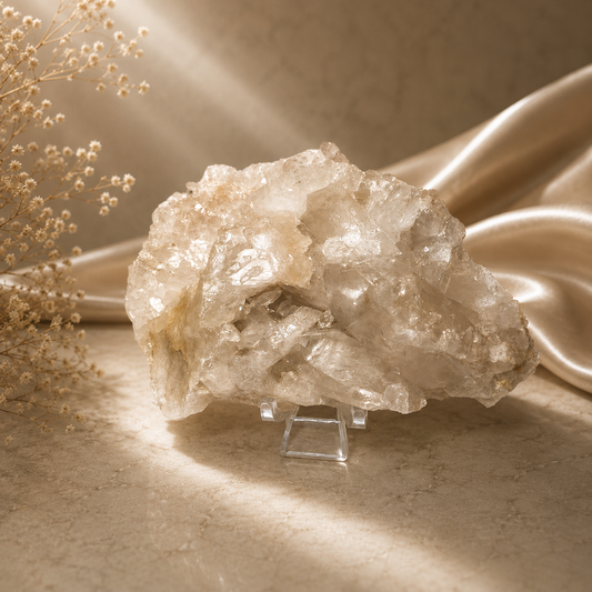“Crownlight” — Hand-Mined Arkansas Quartz Cluster | 7.5 oz