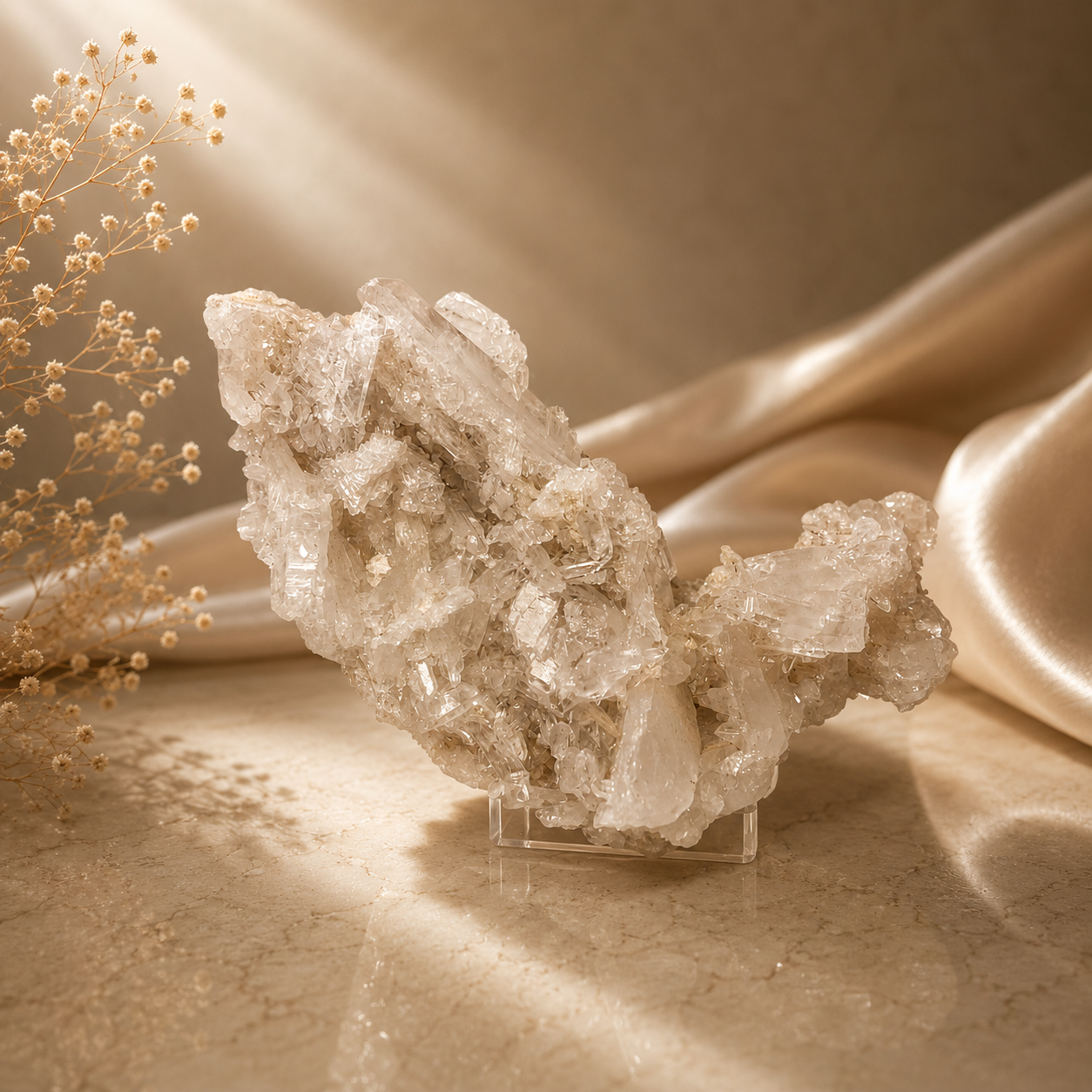 “Oracle” — Hand-Mined Arkansas Quartz Cluster | 14 oz