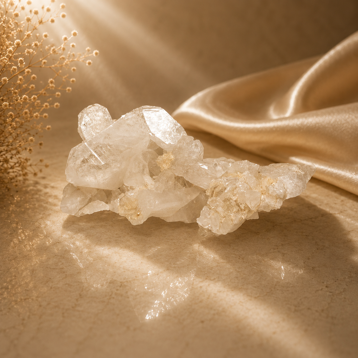 “Mountain Light” — Hand-Mined Arkansas Quartz Cluster | 15 oz