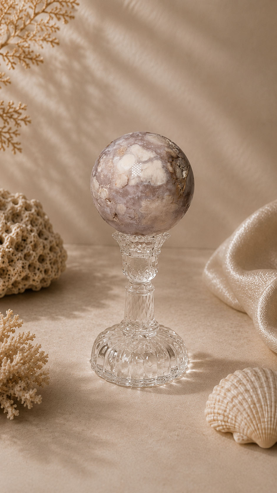 Flower Agate Sphere - E